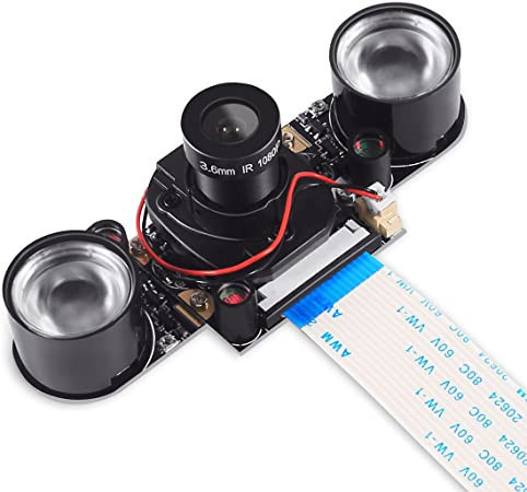 Raspberry Pi Camera Module with Automatic IR-Cut Night Vision Camera 5MP HD Webcam for Raspberry Pi 4 Model B/3B+/3B/2B
